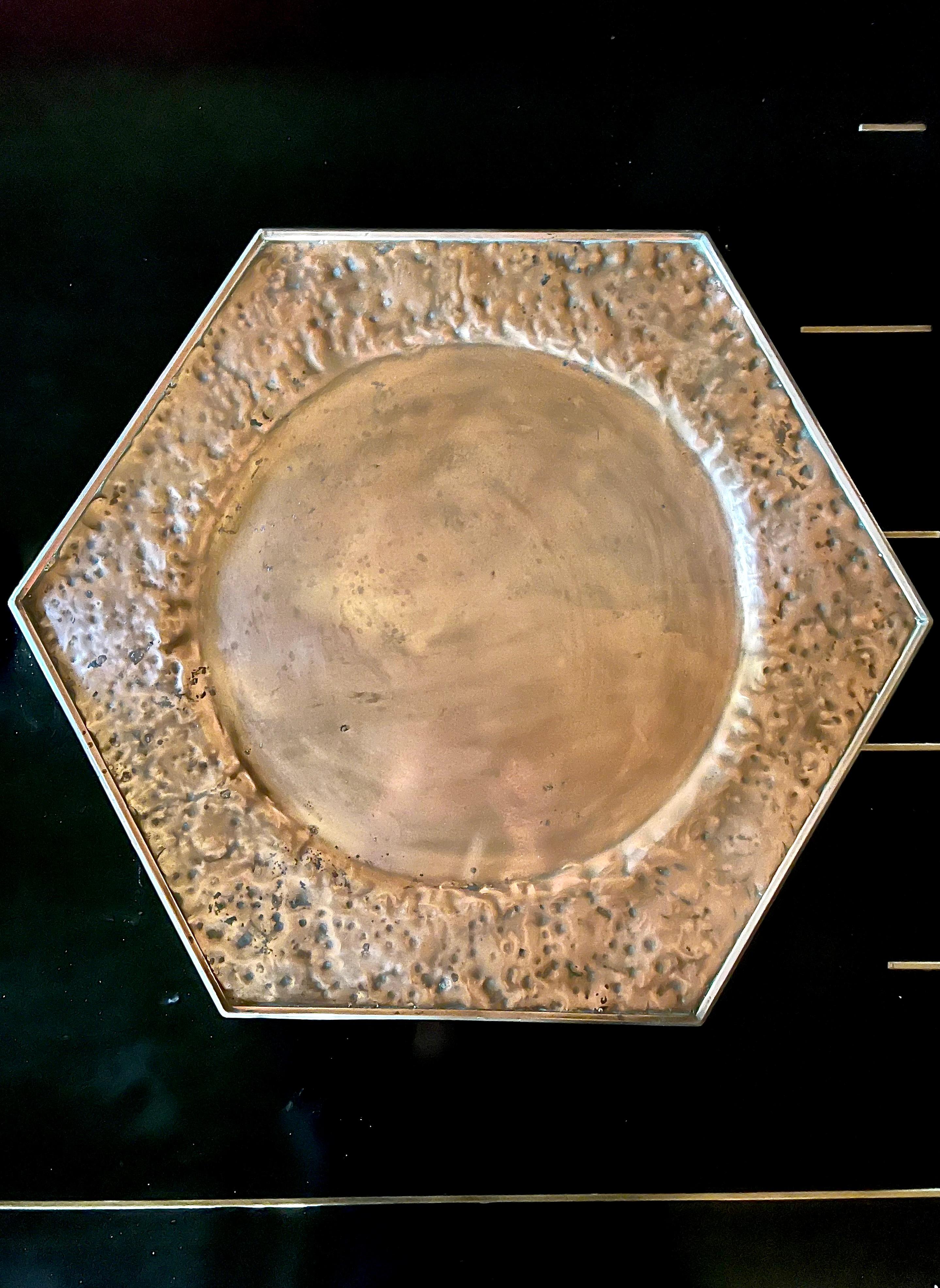 arts and crafts copper tray