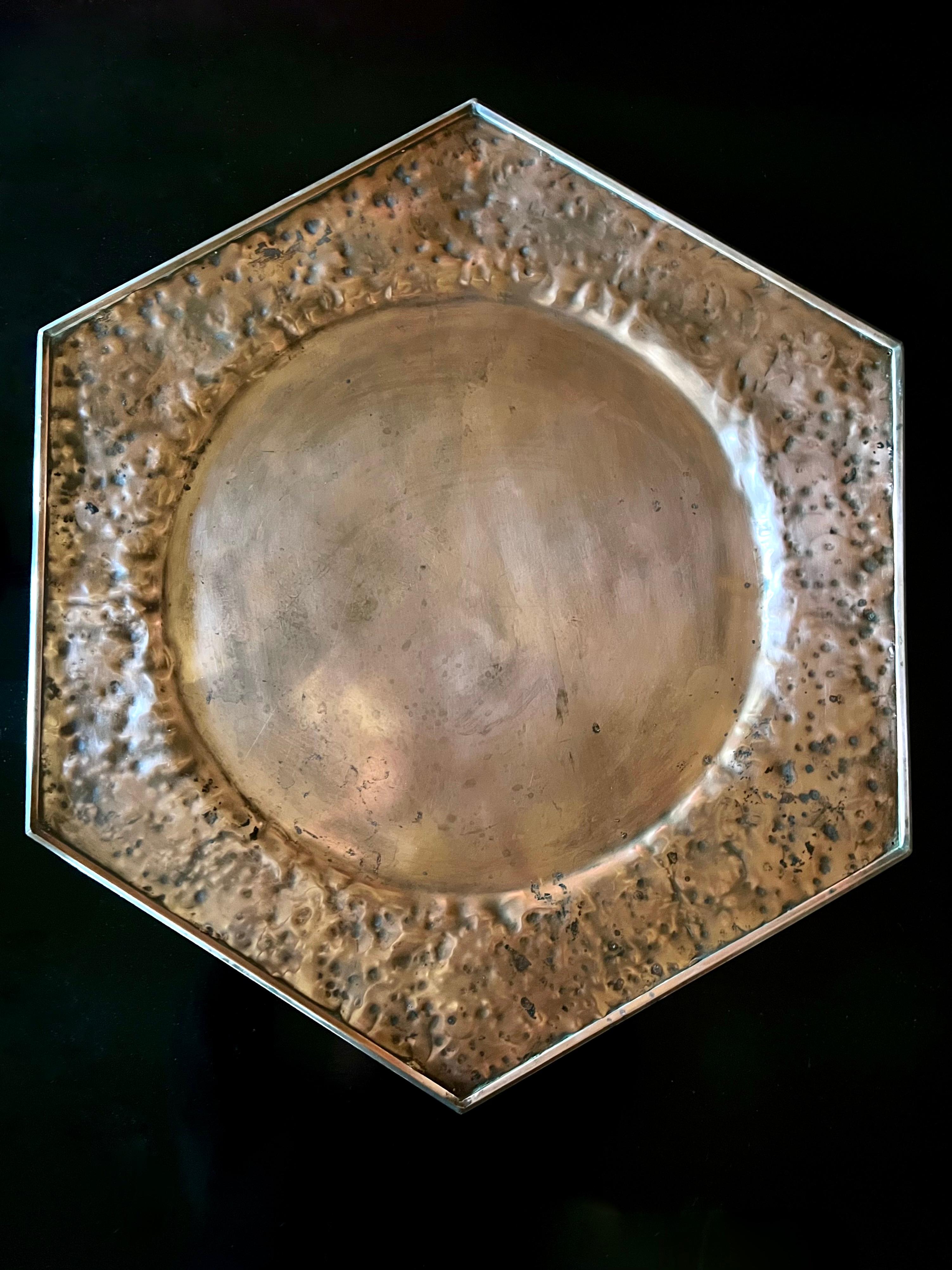 hammered copper tray