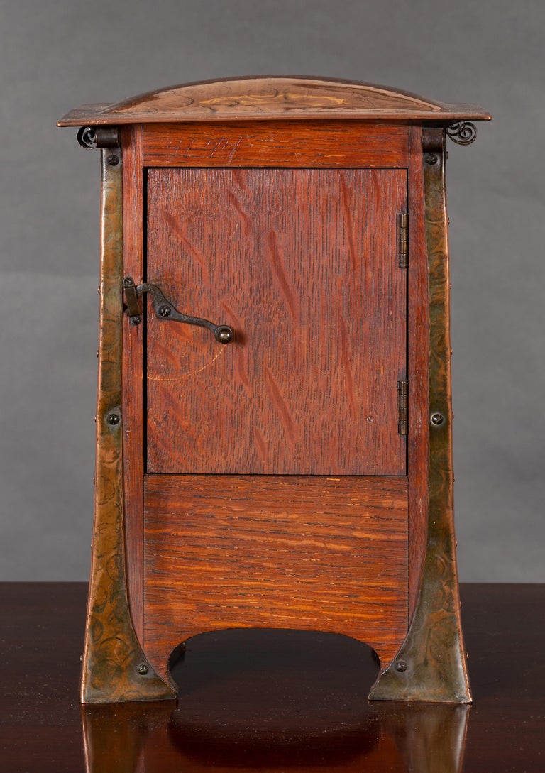 Arts and Crafts Hammered Copper Mantel at 1stDibs