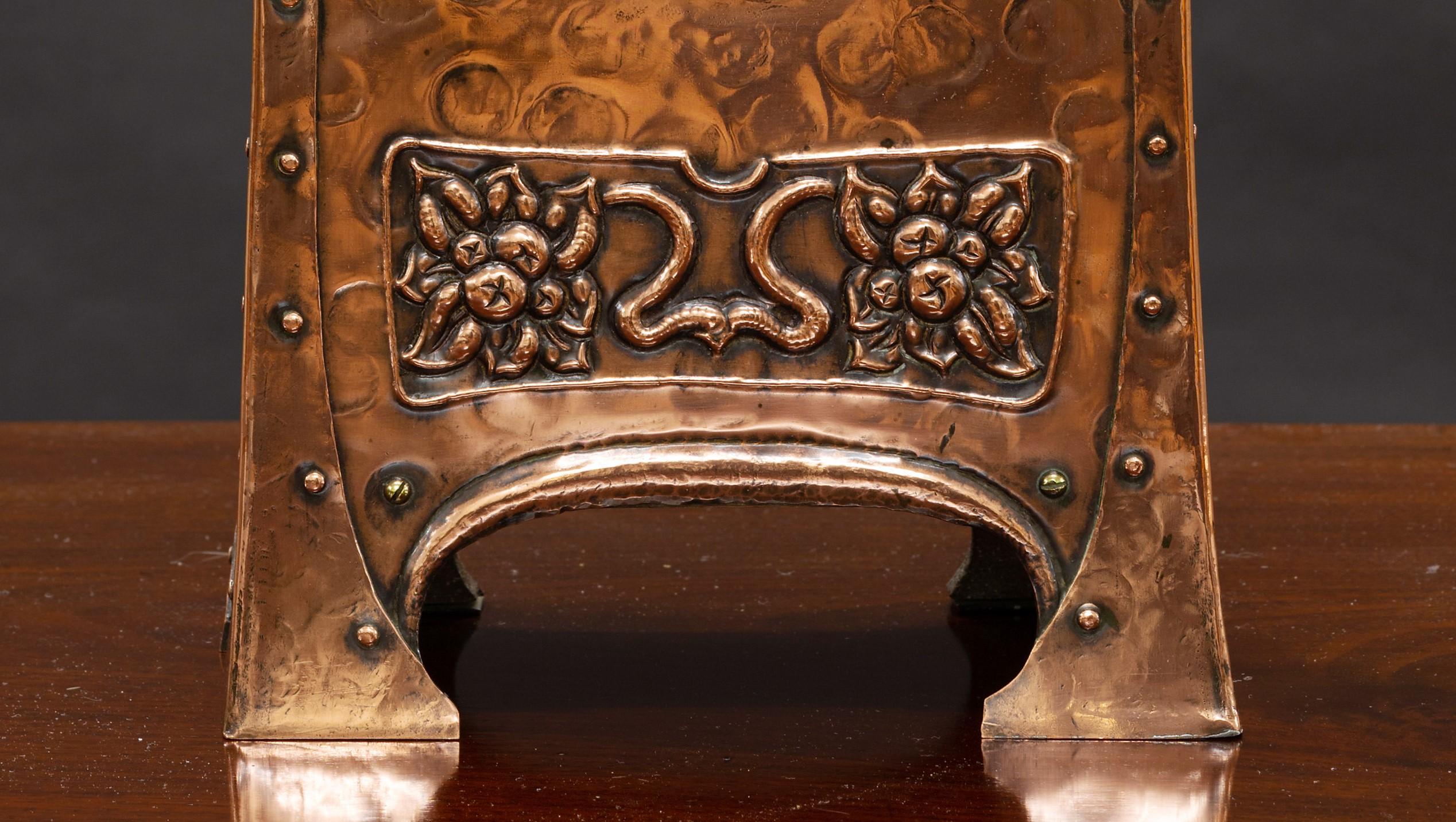 Late 19th Century Arts & Crafts Hammered Copper Mantel