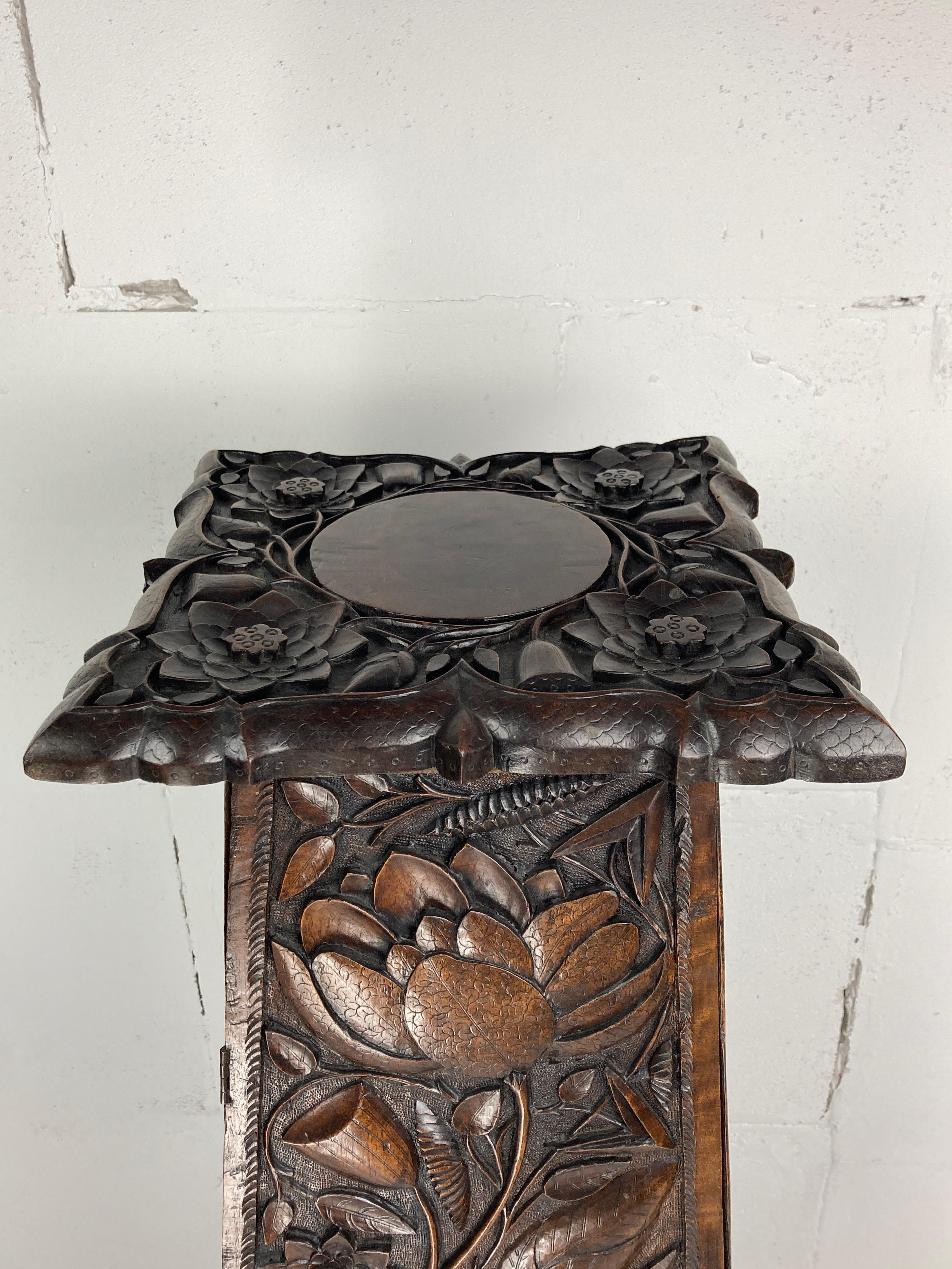 Piedistallo intagliato a mano di Art Carved, Inghilterra, 1880 ca. in vendita 13