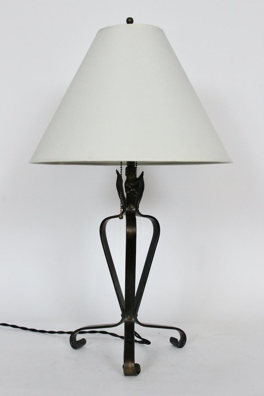 black wrought iron table lamps