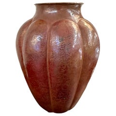 Arts and Crafts Hand Hammered Copper Vase