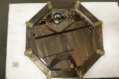 Arts & Crafts Hand Hammered Octagon Copper Mirror