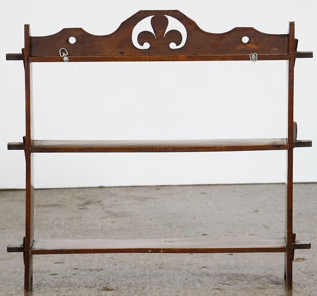 Arts and Crafts Hanging Shelf of Mahogany from England 13