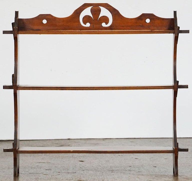 Arts and Crafts Hanging Shelf of Mahogany from England For Sale at 1stDibs