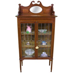 Arts 
Crafts Inlaid Mahogany Display Cabinet