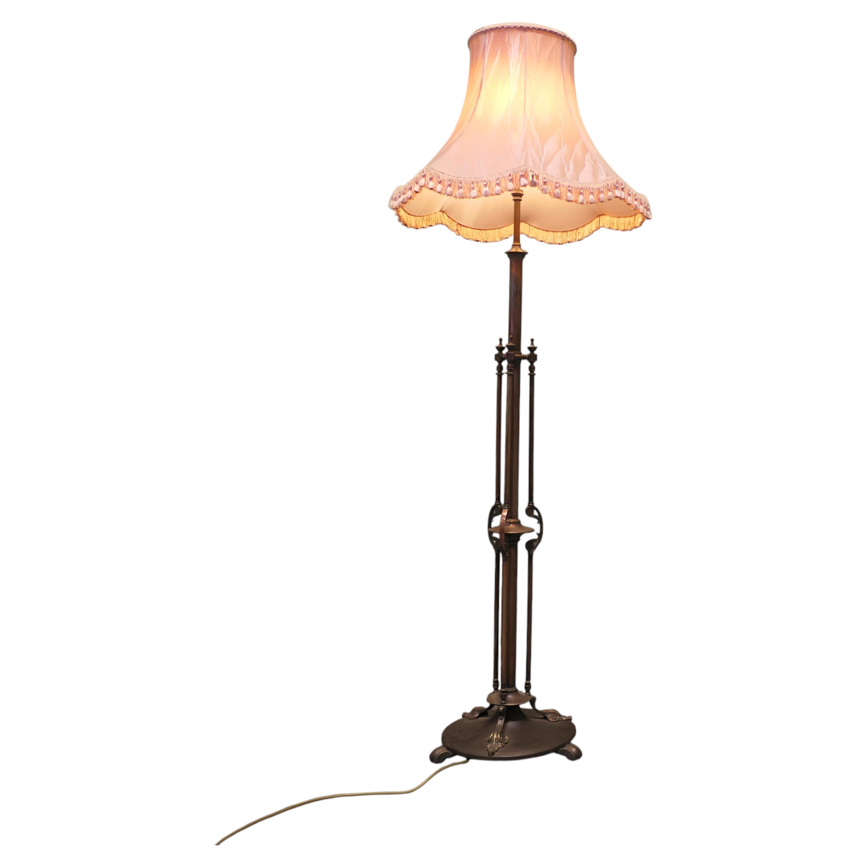 Arts and crafts Iron and Brass Telescopic Floor Lamp This is a stunning piece