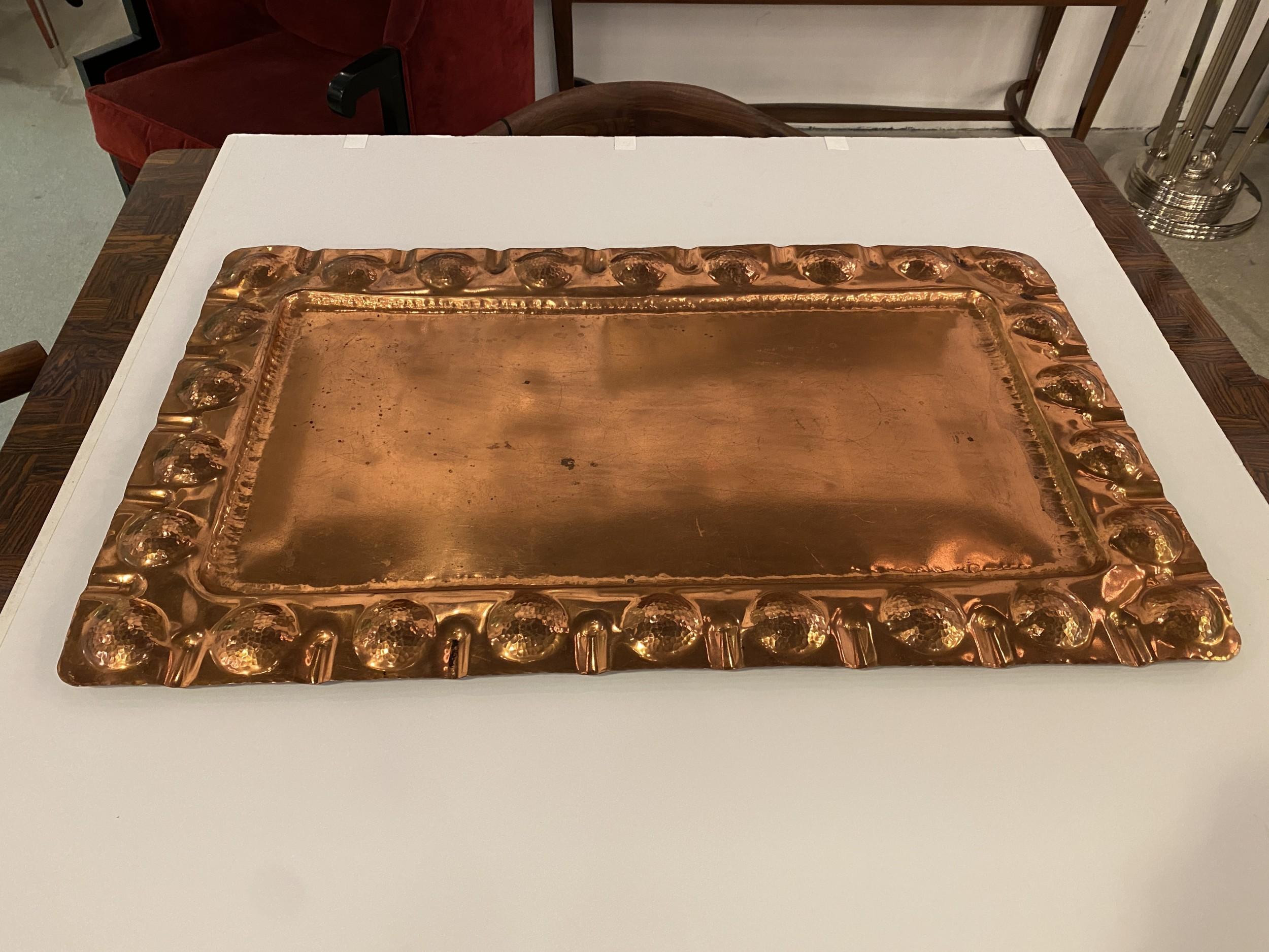 English Arts and Crafts large tray For Sale