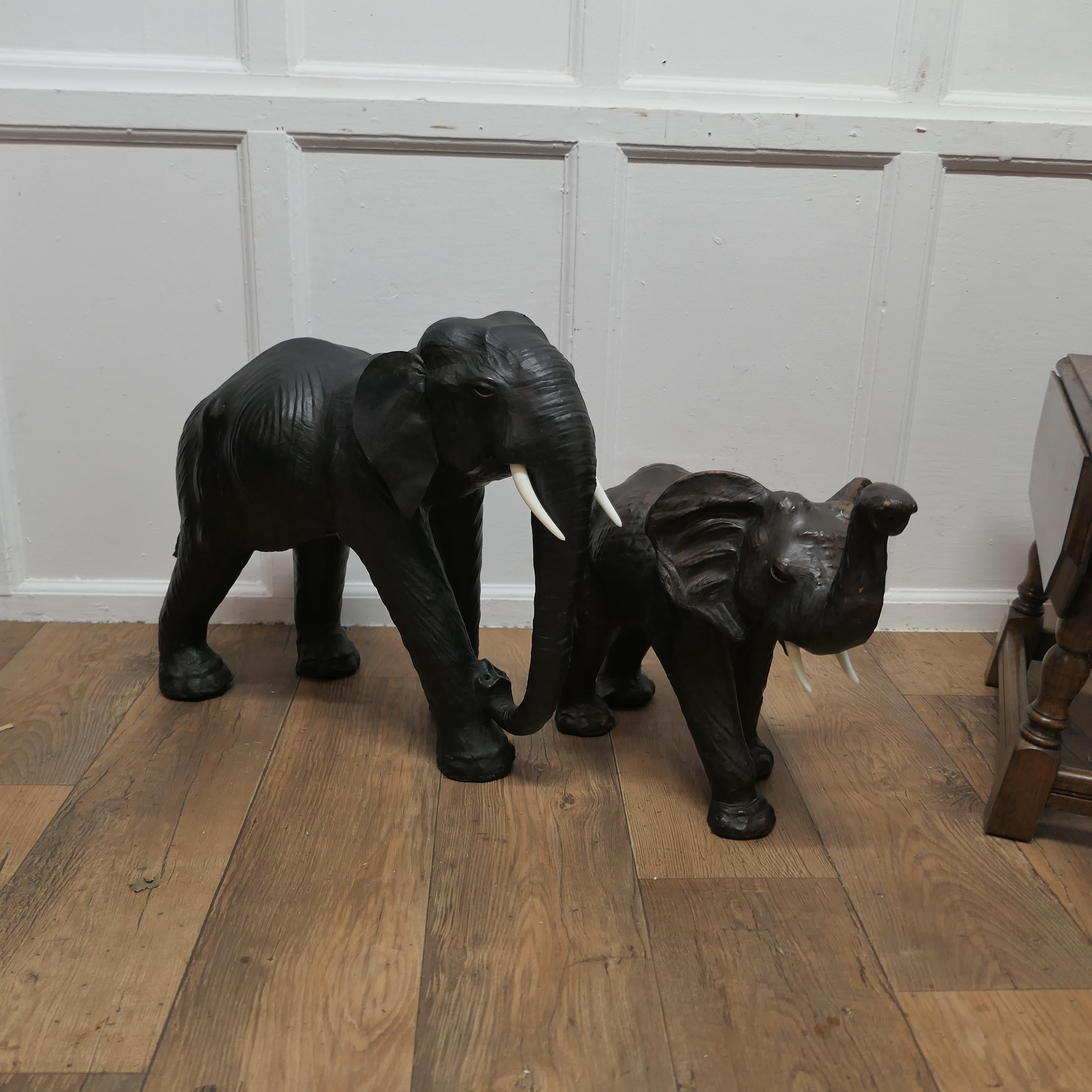 Arts and Crafts Leather Model of a Bull Elephant   This is a beautiful find   For Sale 10