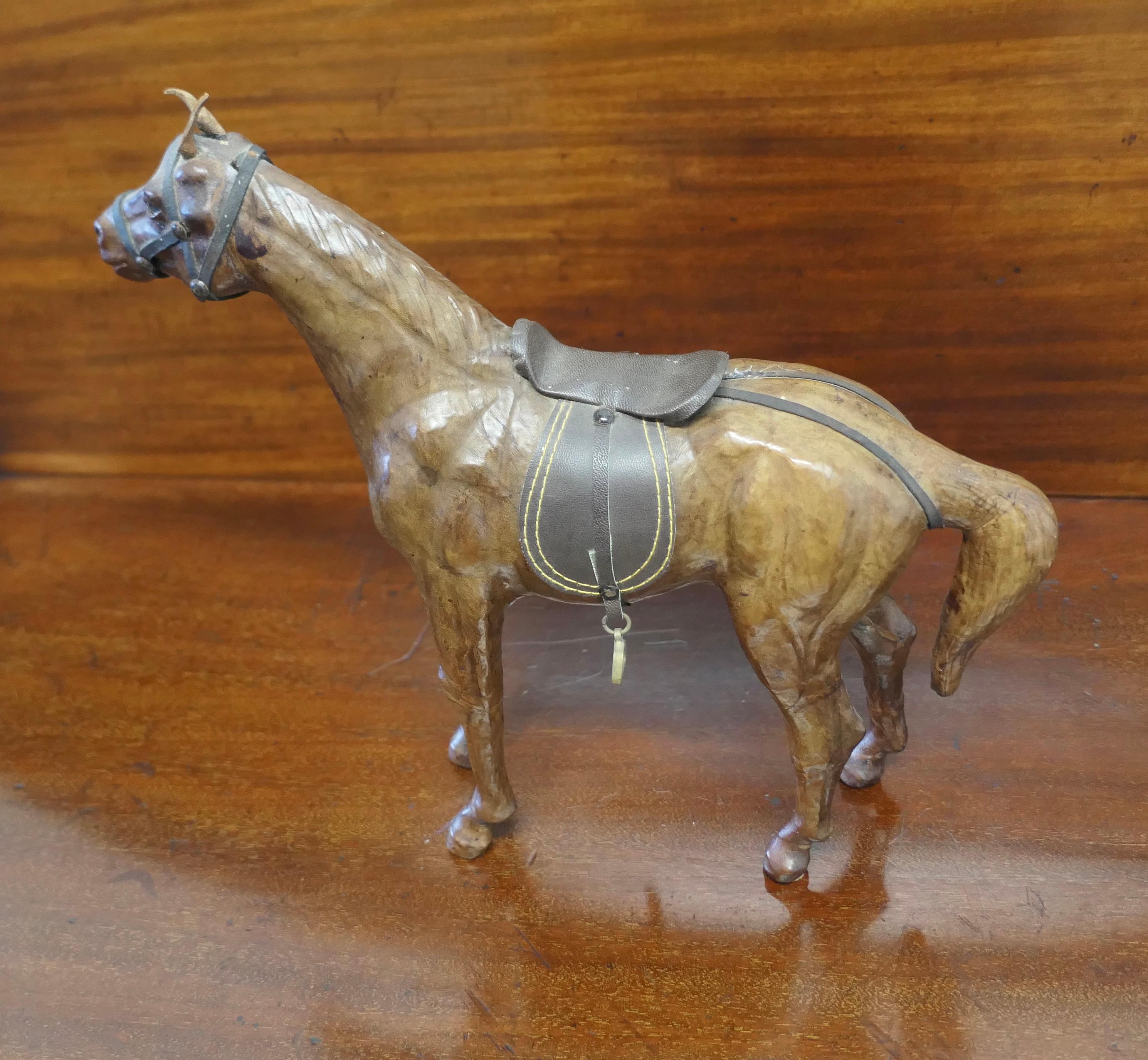 Arts and Crafts Leather Model of a Horse  This is a rare and beautiful find  For Sale 2