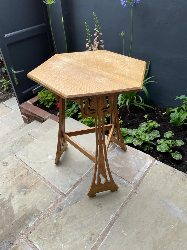 Arts and Crafts Liberty and Co 'Sigebert' Oak Side Table In Good Condition In London, GB