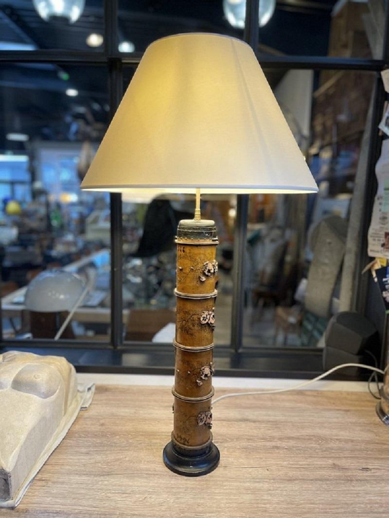 Lampada da salotto Arts and Crafts in carta da parati con paralume, Francia, 1900 in vendita 7