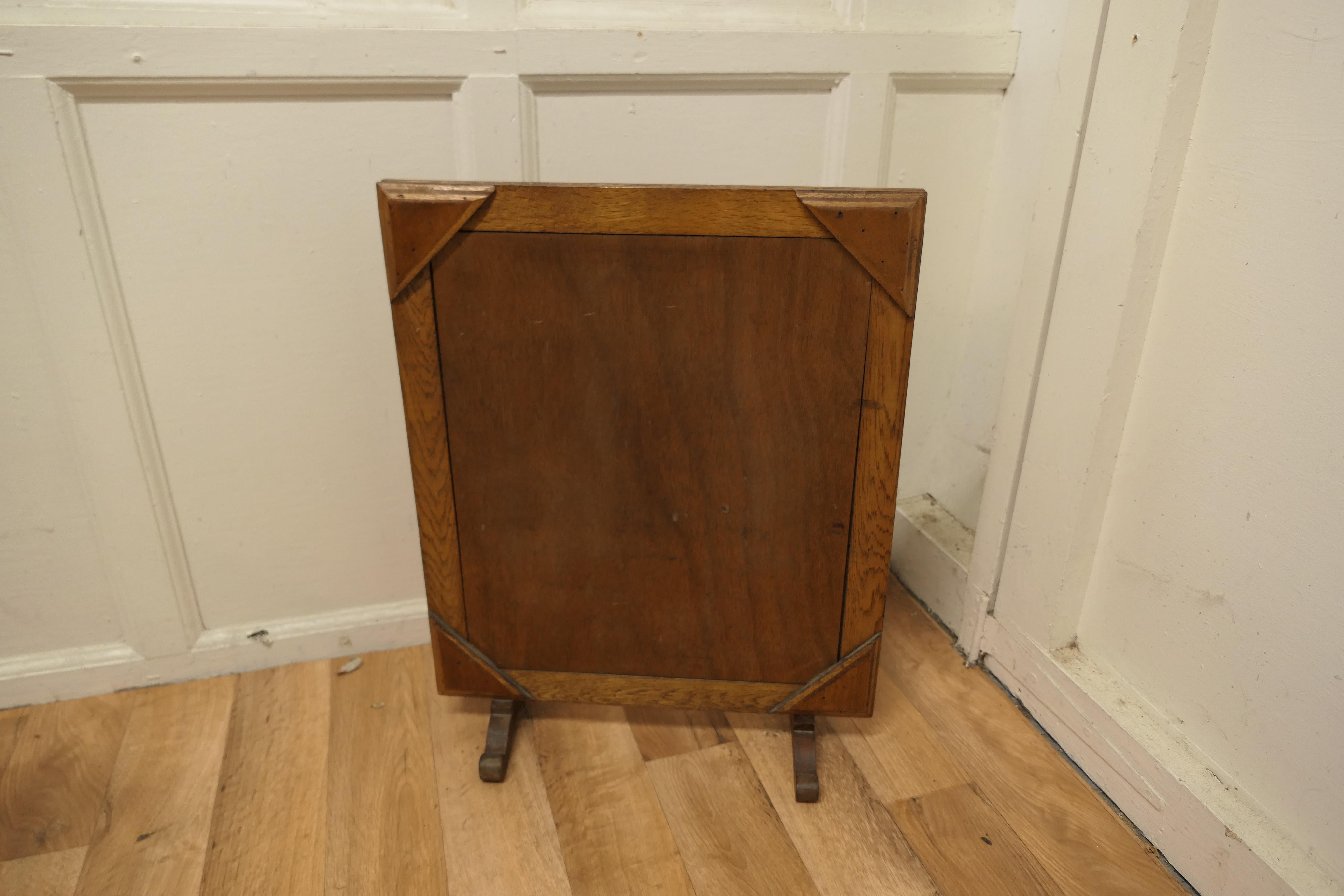 Arts and Crafts Marquetry Fire Screen  In Good Condition For Sale In Chillerton, Isle of Wight