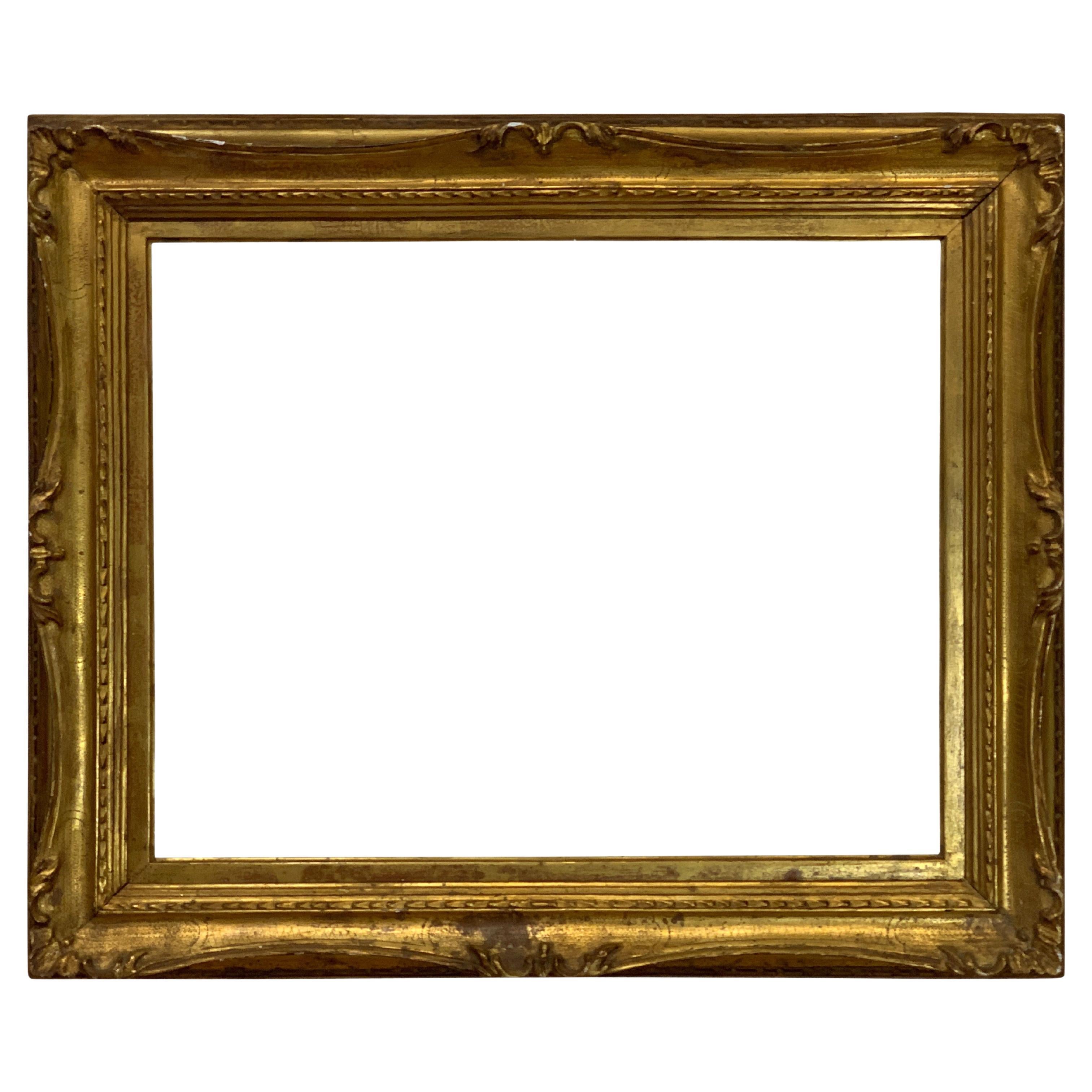 American 21x27 inch Arts and Crafts Carved Picture Frame circa 1915 For Sale