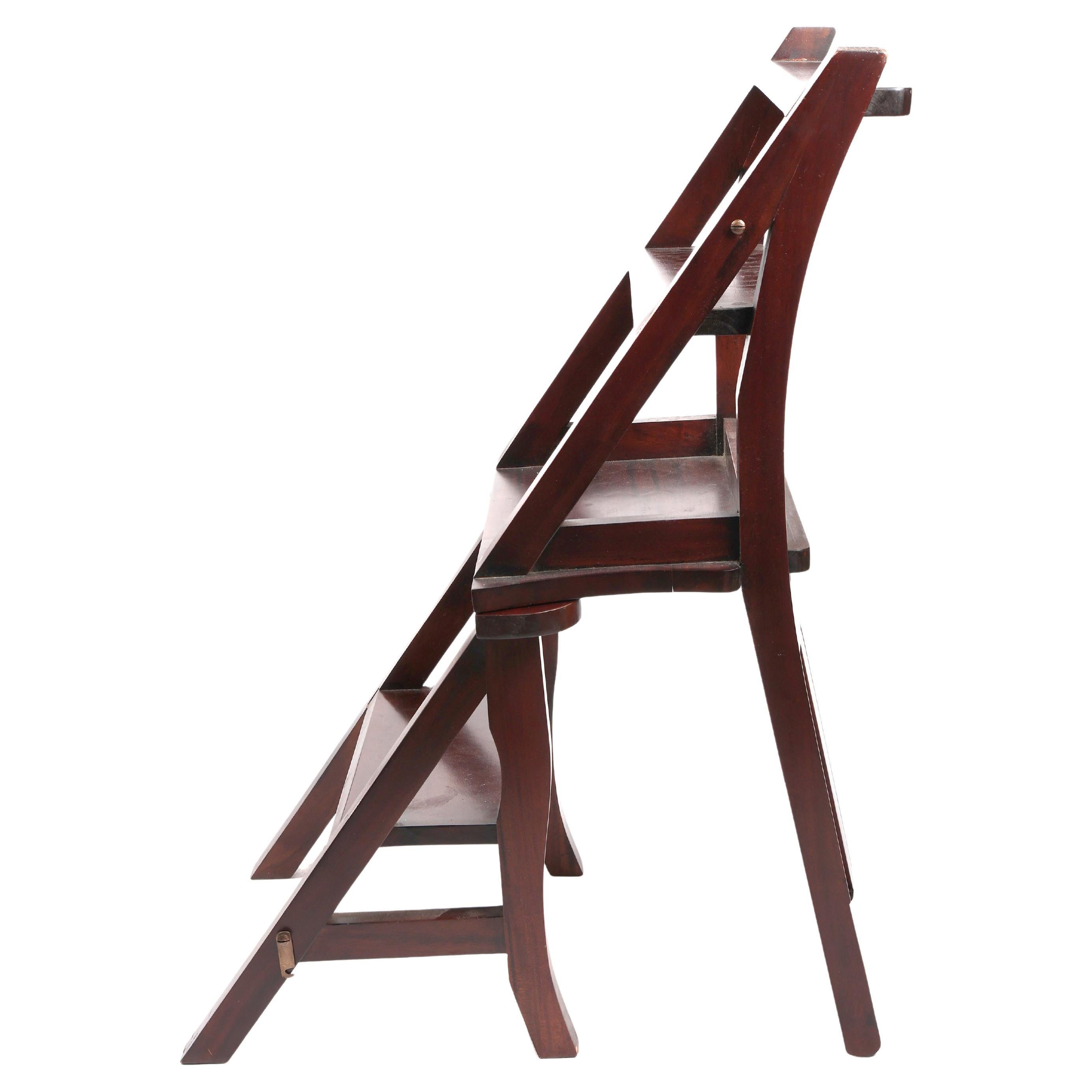 Arts and Crafts Metamorphic Library Chair Steps Ladder Moycor Art Design