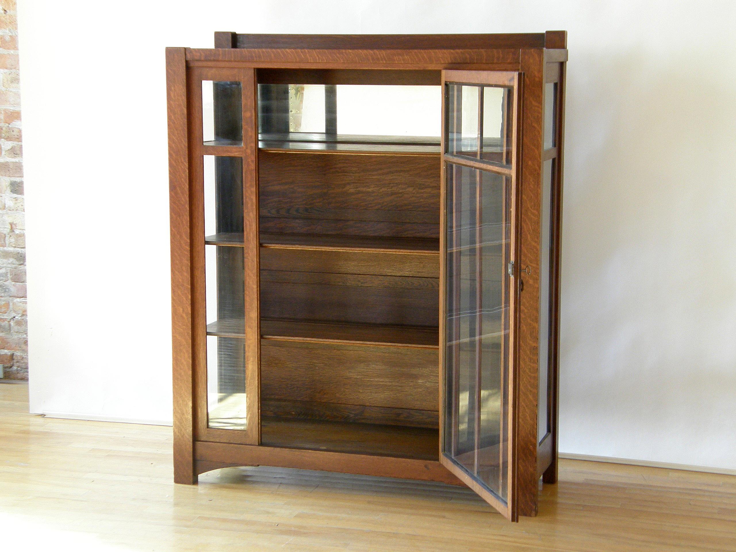 mission oak bookcase