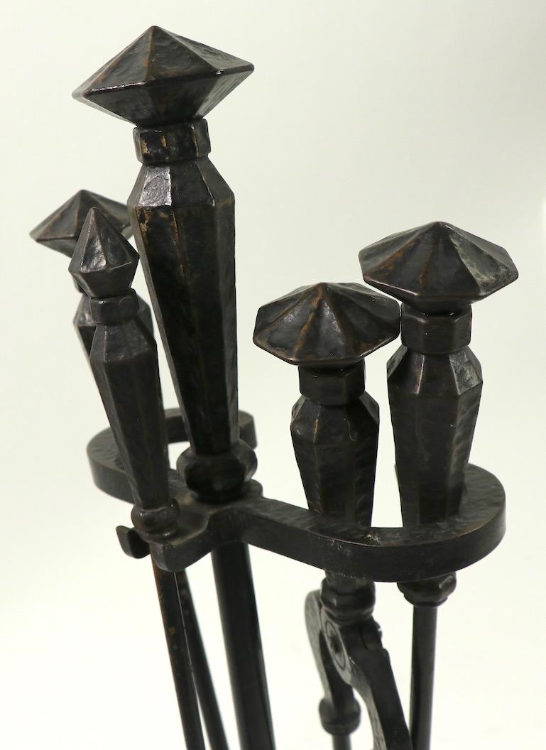 Arts & Crafts Mission Style Fireplace Tools In Good Condition In New York, NY