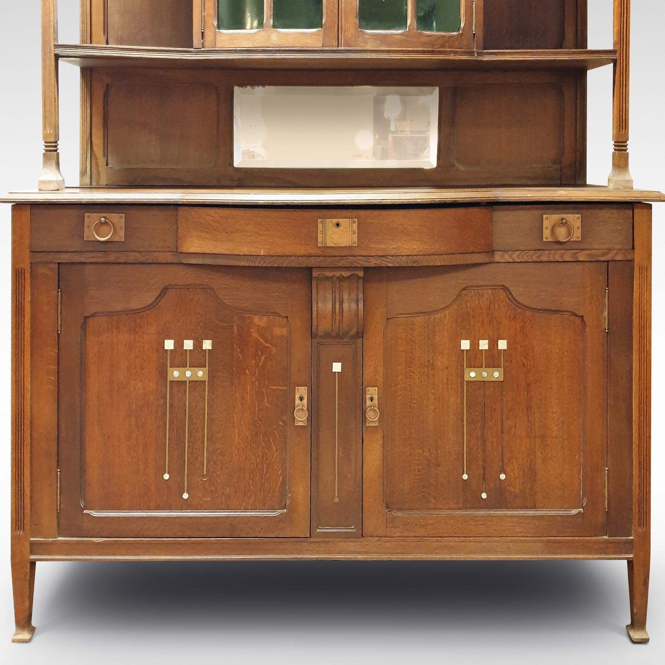 Vienna Secession Arts & Crafts Movement Oak Sideboard in the Secessionist Style For Sale
