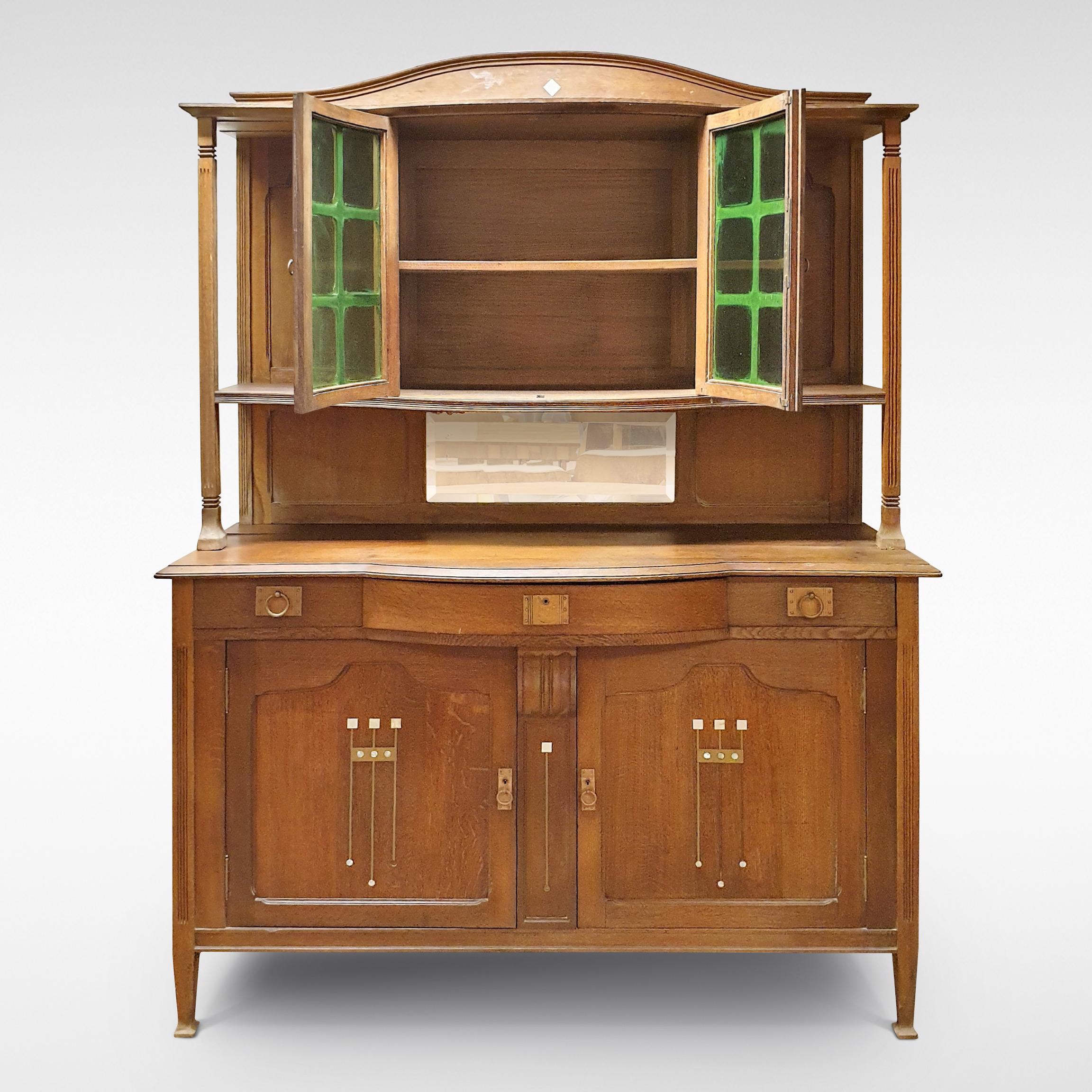 Arts & Crafts Movement Oak Sideboard in the Secessionist Style For Sale 2