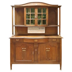 Antique Arts & Crafts Movement Oak Sideboard in the Secessionist Style