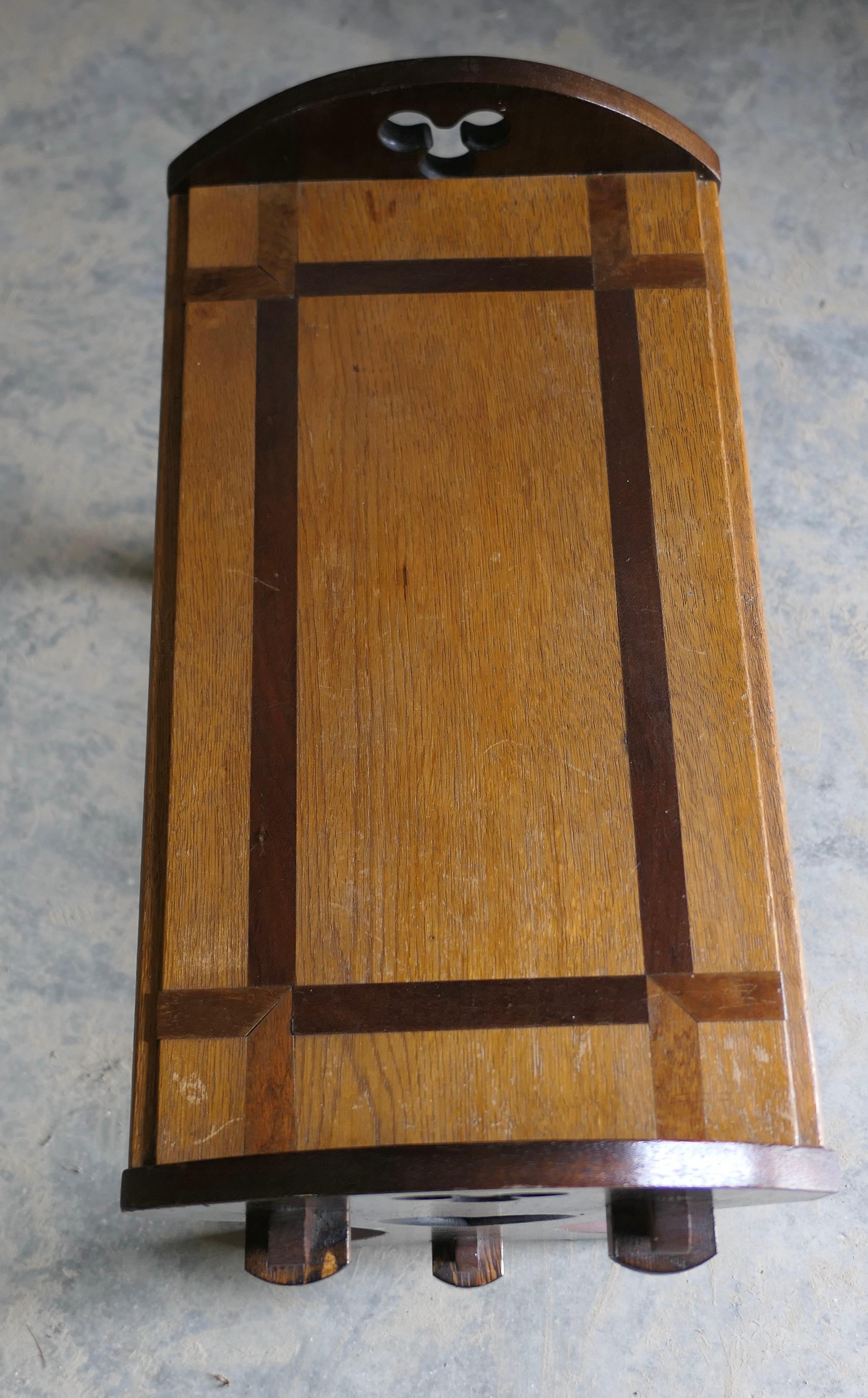 Fine XIX secolo Panca da finestra, panca da ingresso, pezzo di apprendista in Oak, Arti e Mestieri in vendita