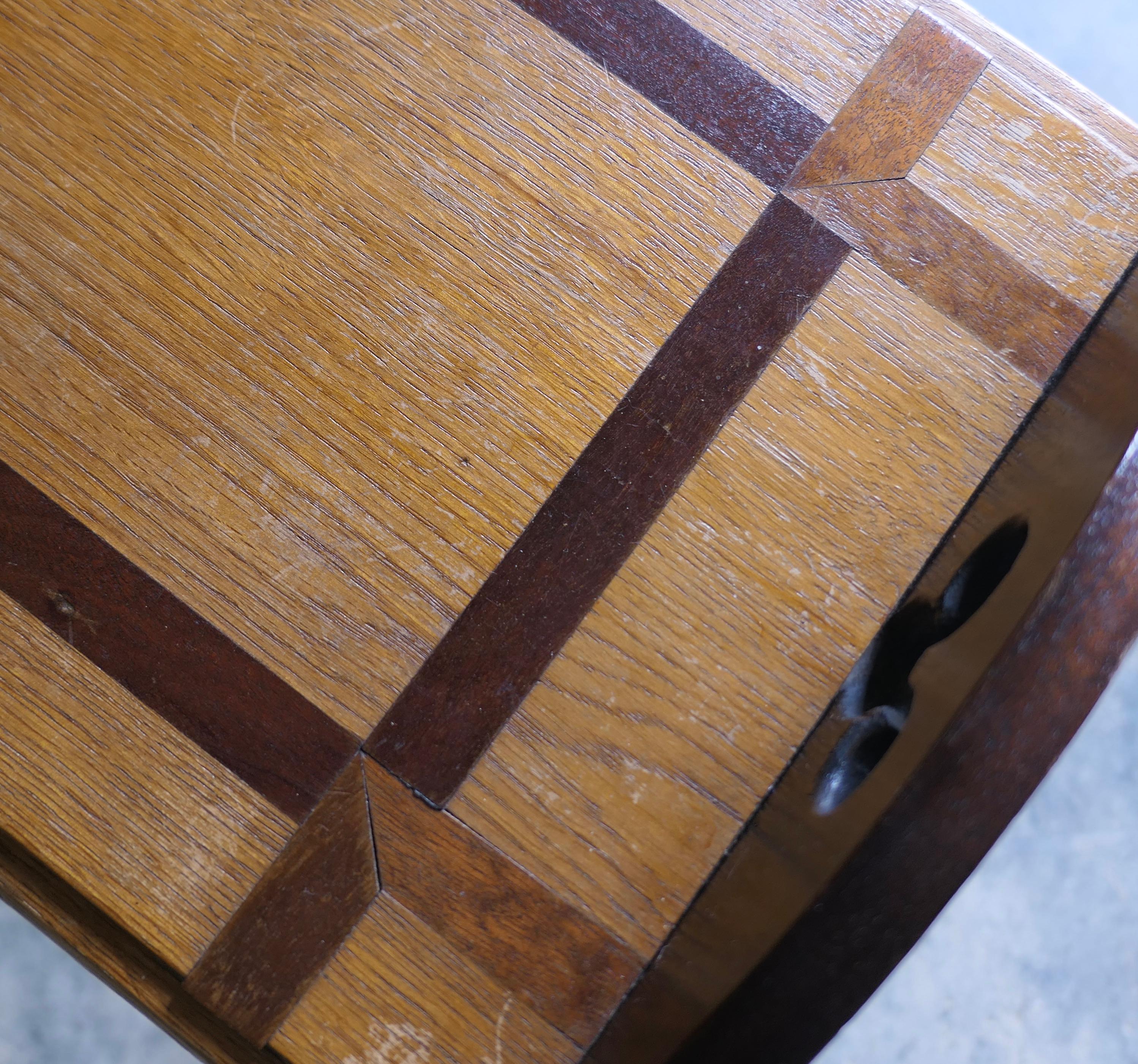 Quercia Panca da finestra, panca da ingresso, pezzo di apprendista in Oak, Arti e Mestieri in vendita
