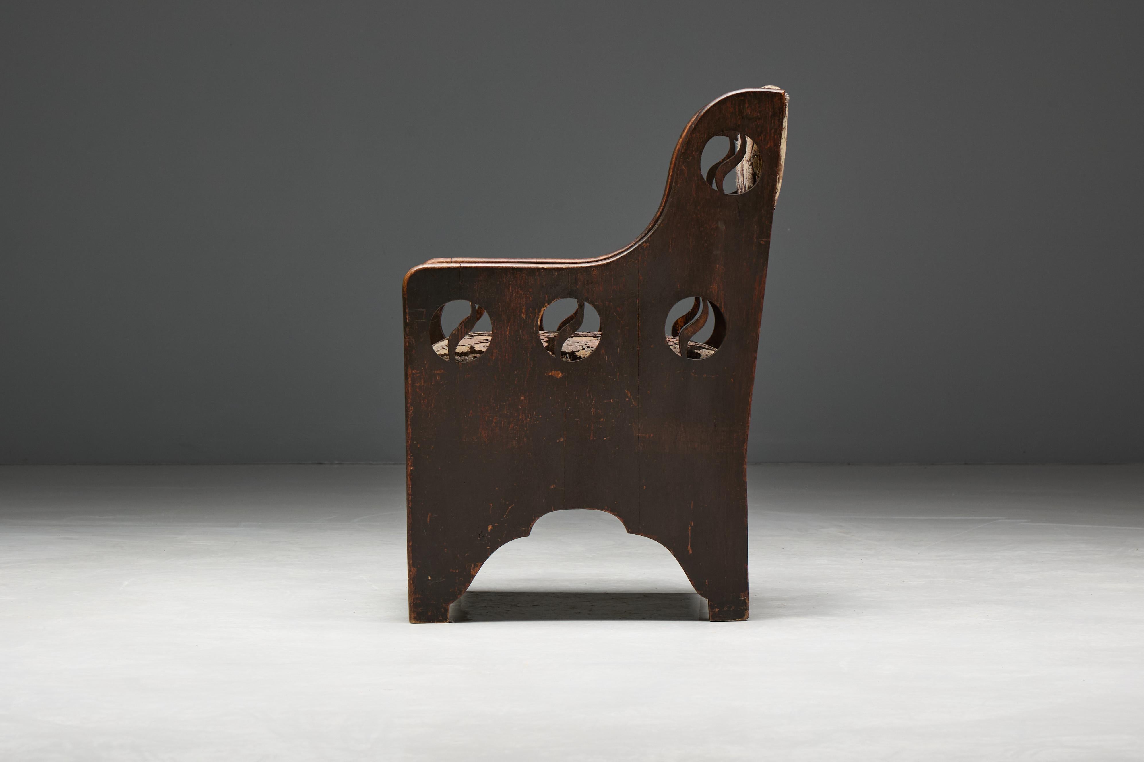Arts and Crafts Oak Armchair, UK, 1900s For Sale 3