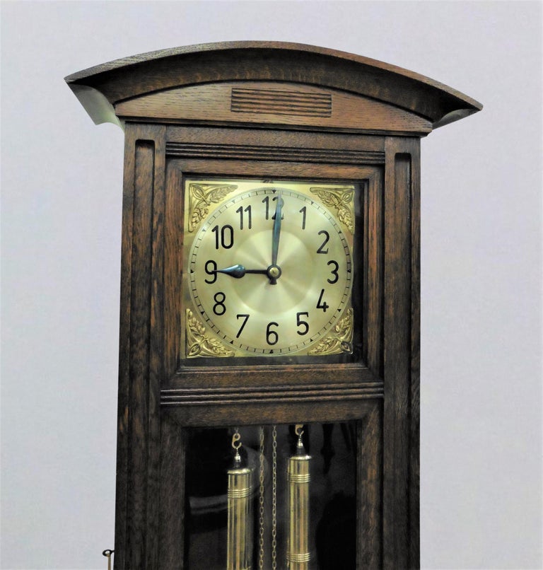 Arts and Crafts Oak Cased Longcase Clock For Sale at 1stDibs arts and