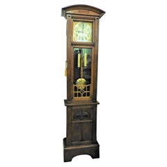 Arts and Crafts Oak Cased Longcase Clock