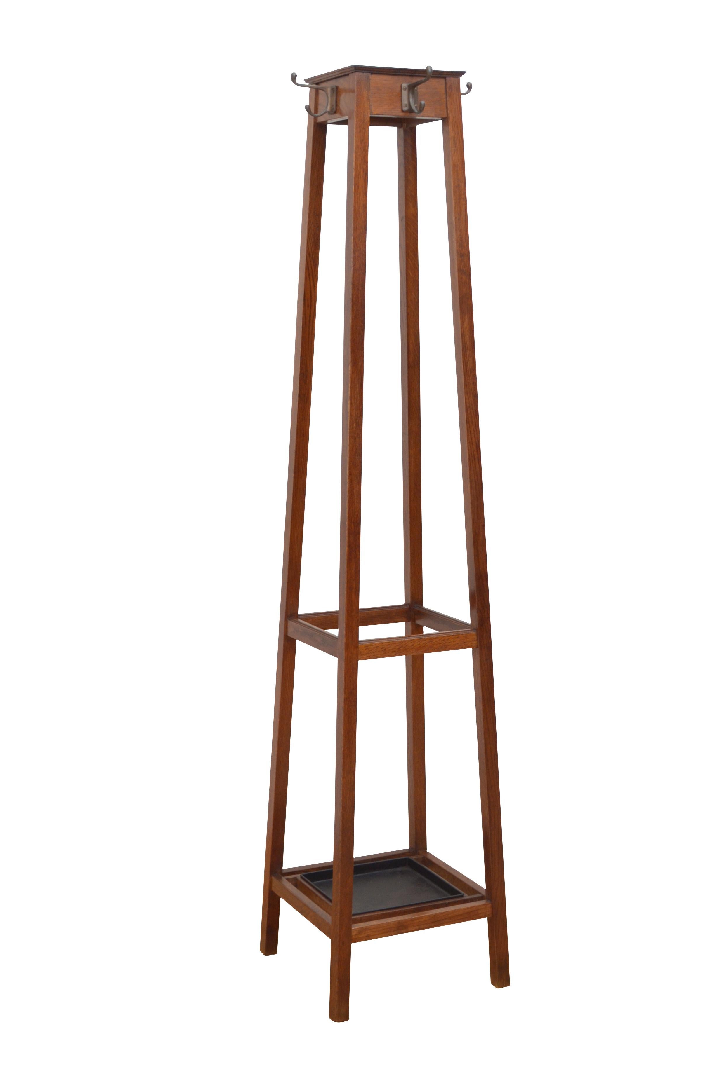 Arts and Crafts Arts & Crafts Oak Coat Stand Hall Stand