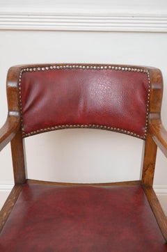 Arts and Crafts Oak Desk Chair / Office Chair