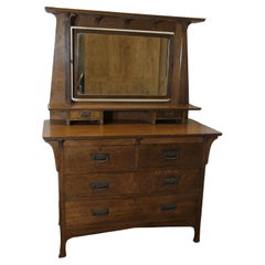 Arts and Crafts Oak Dressing Chest     