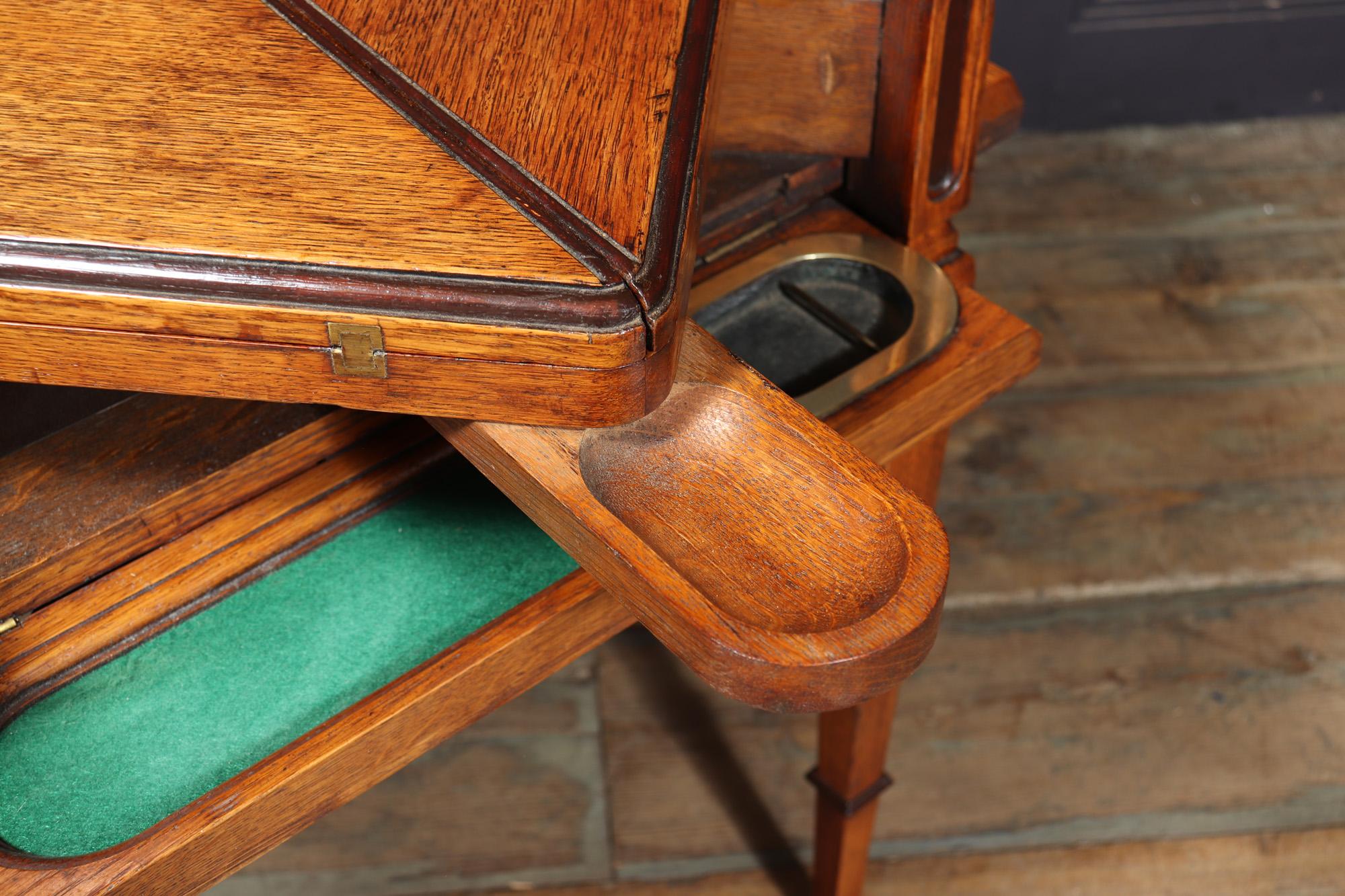 Arts And Crafts Oak Envelope Card Table For Sale 5