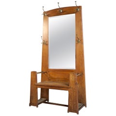 Antique Arts and Crafts Oak Hall Stand, 1900