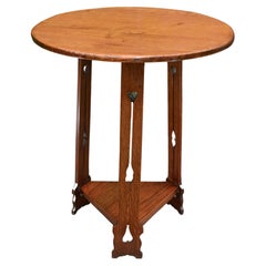 Arts & Crafts Oak Lamp Table