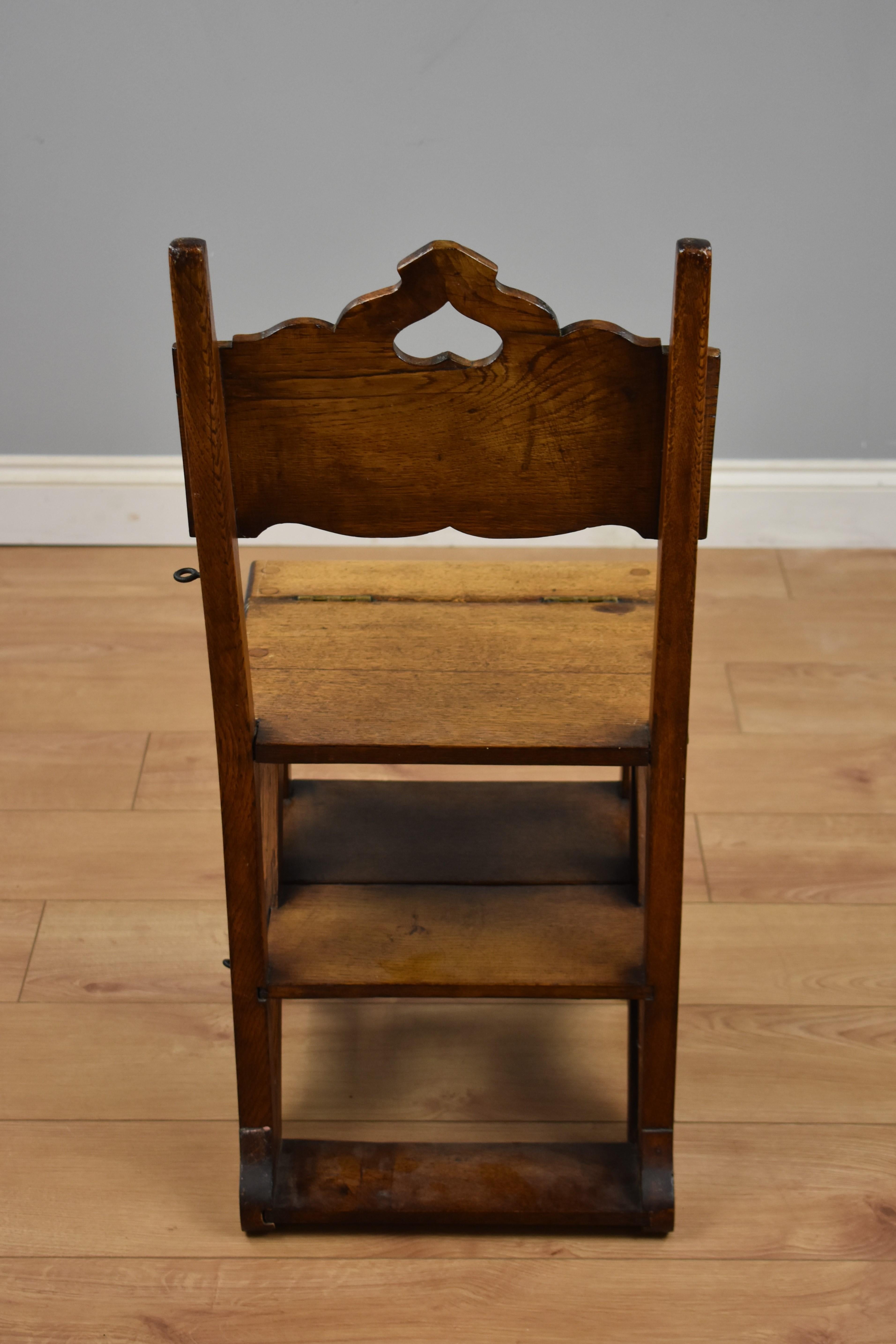 Arts & Crafts Oak Metamorphic Chair/steps 2