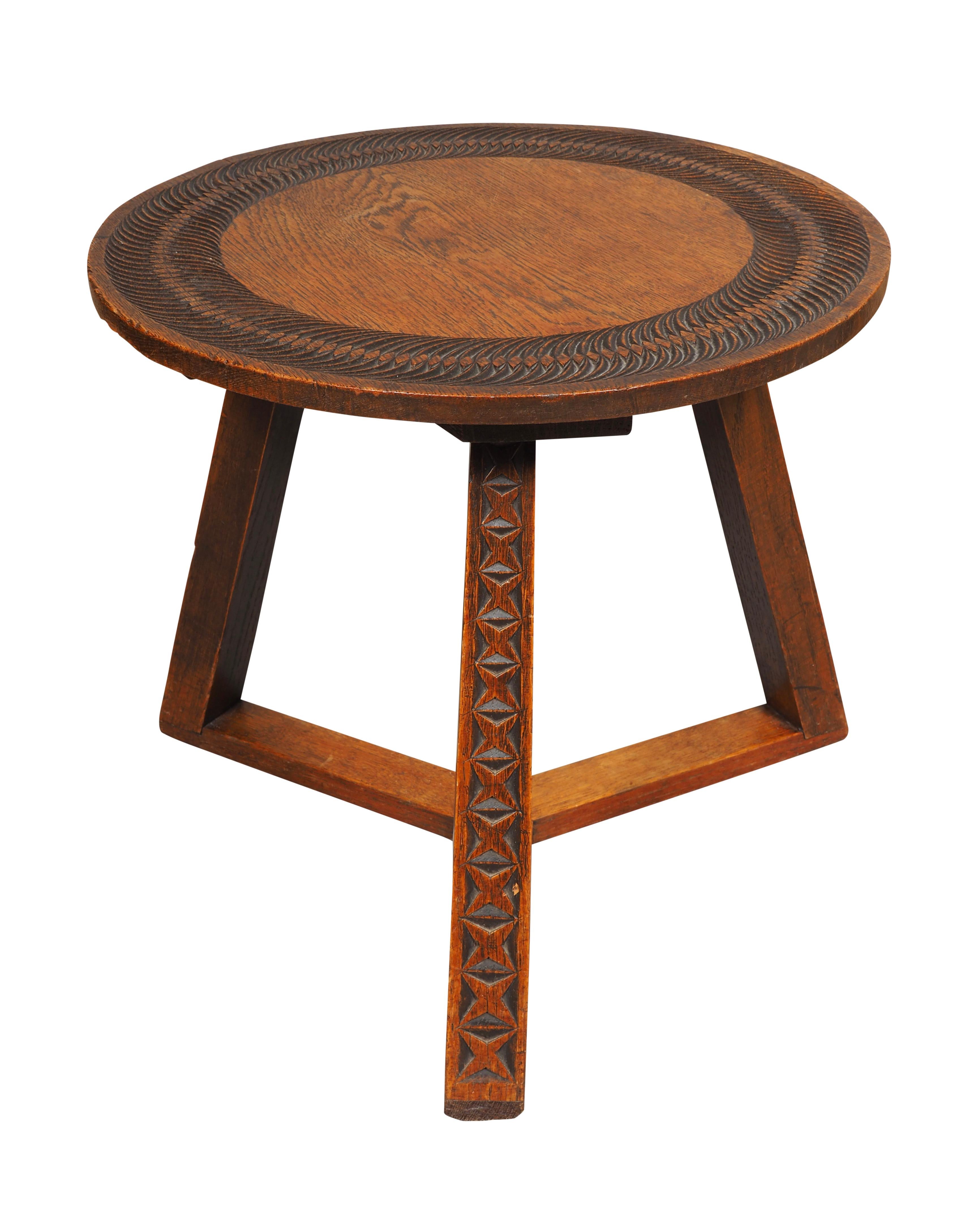 American Arts And Crafts Oak Occasional Table For Sale