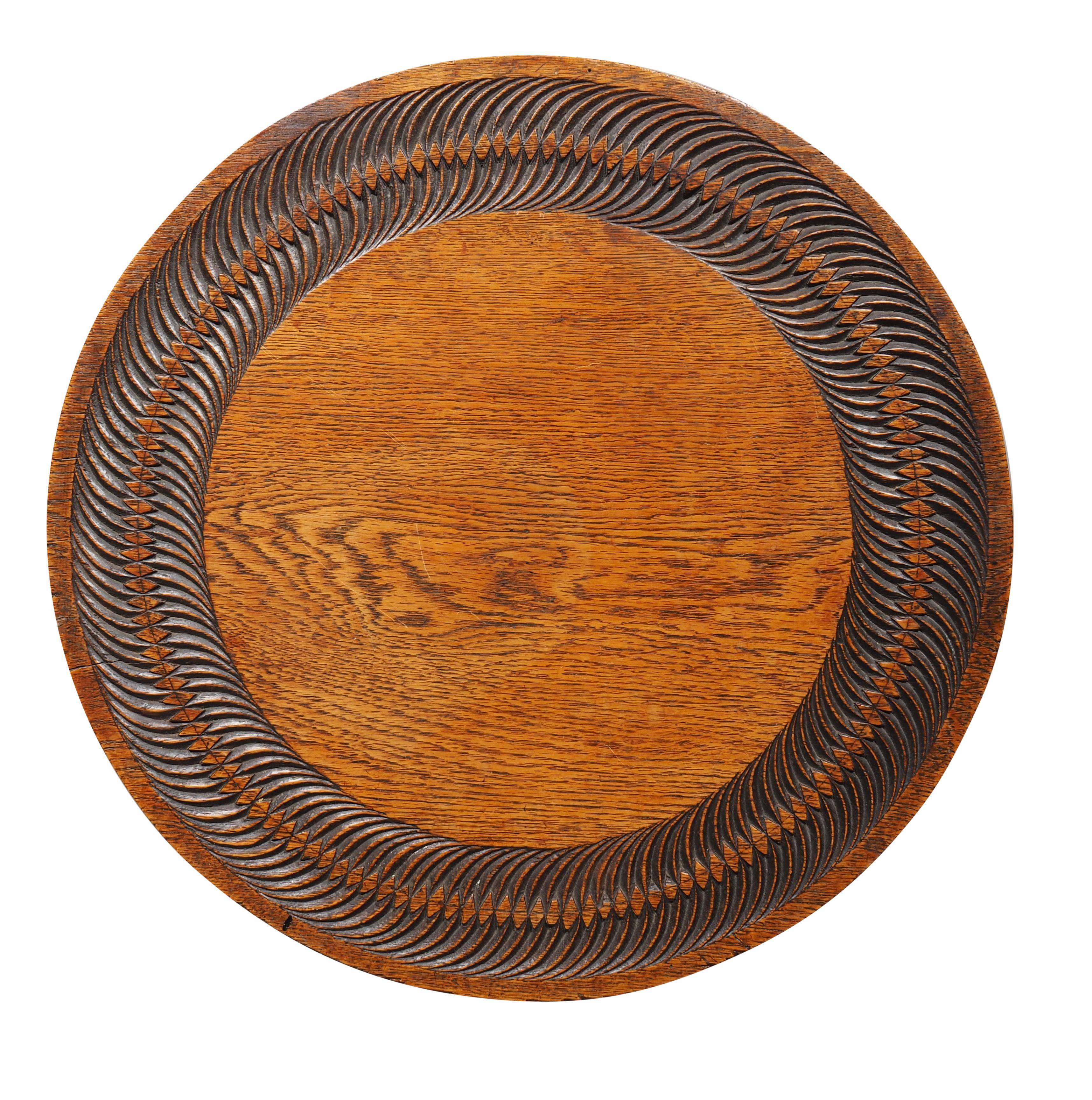 Arts And Crafts Oak Occasional Table In Good Condition For Sale In Essex, MA