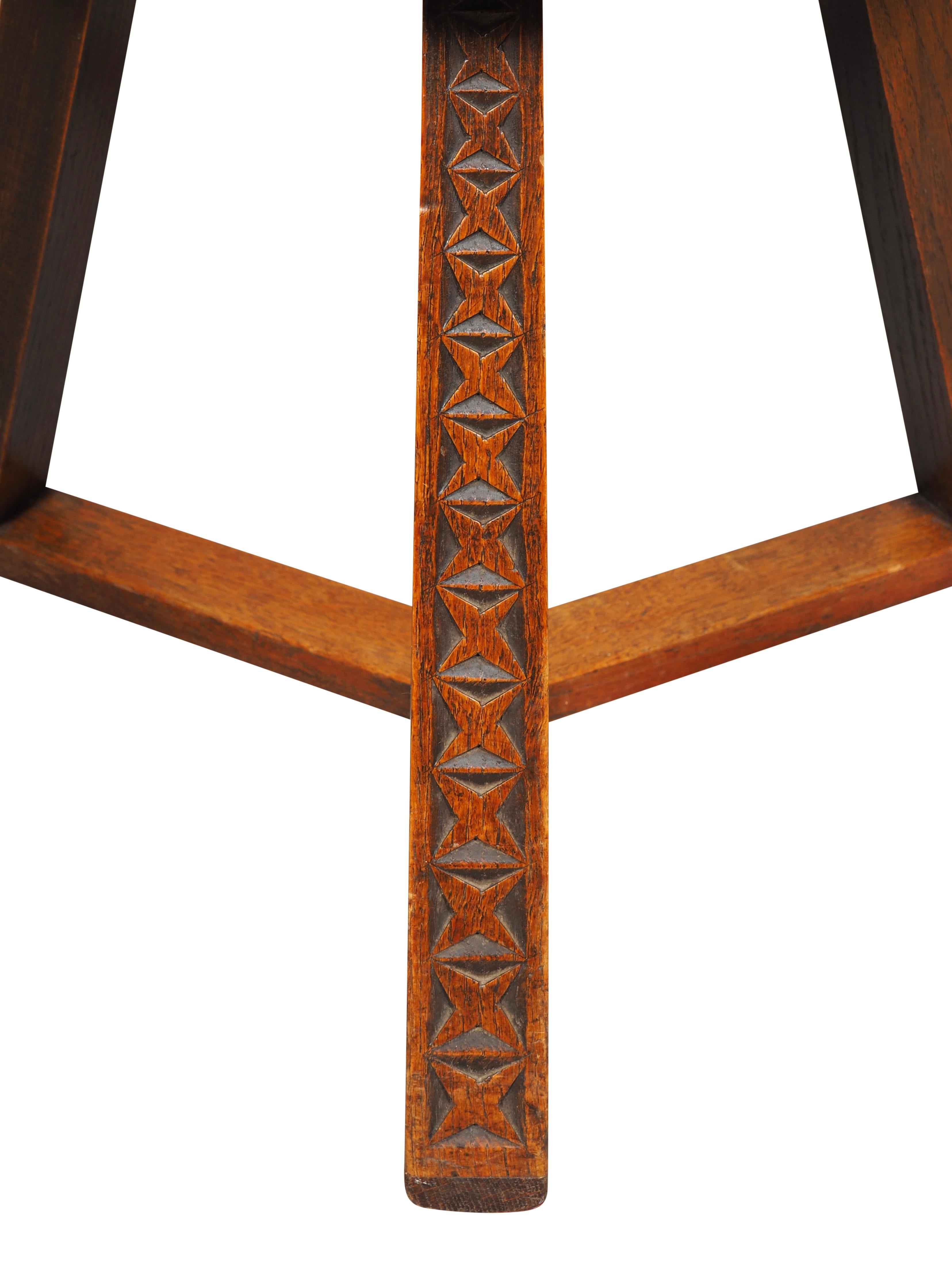Late 19th Century Arts And Crafts Oak Occasional Table For Sale