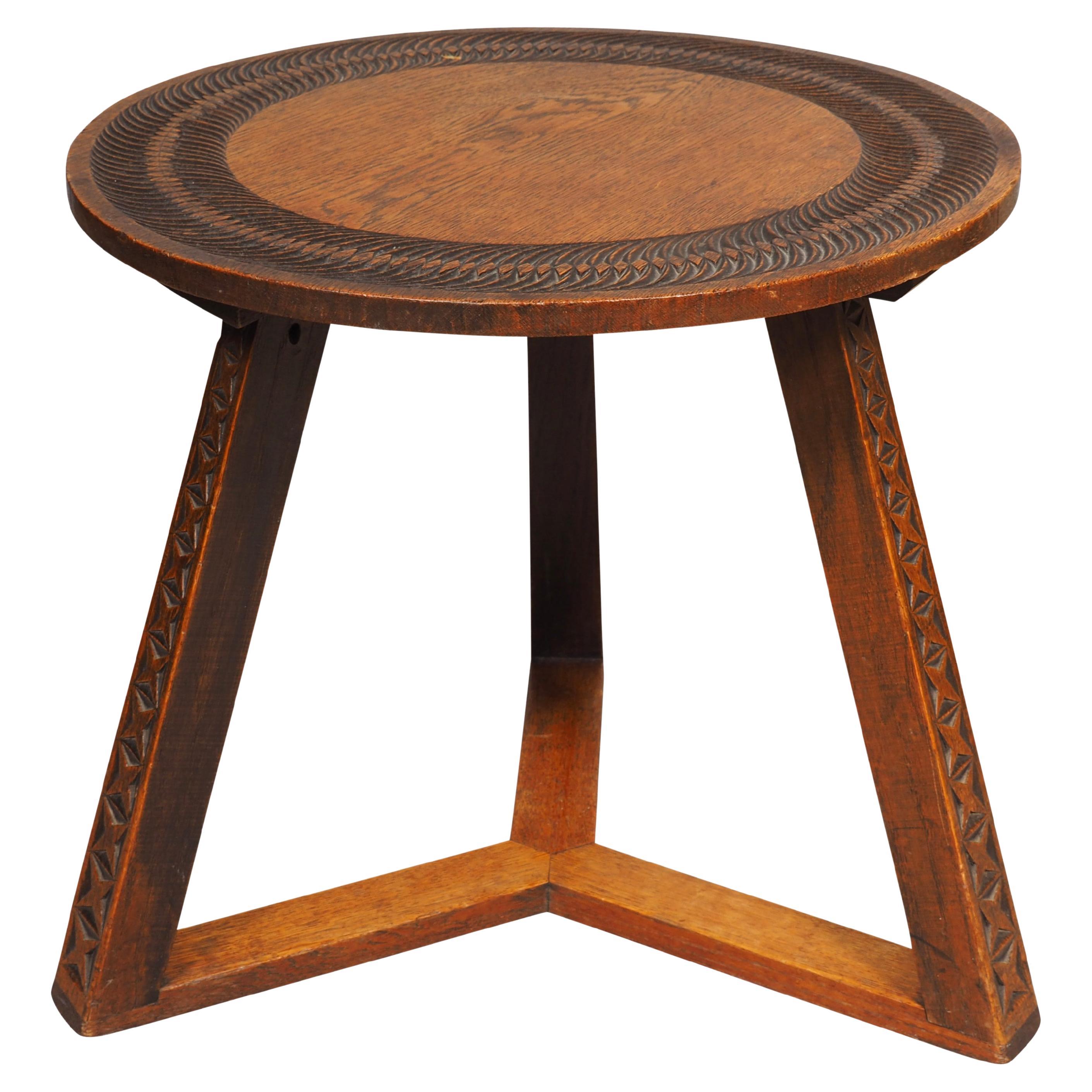Arts And Crafts Oak Occasional Table