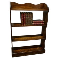 Antique Arts and Crafts Oak Open Front Bookcase.  This Oak bookcase has 4 open shelves a