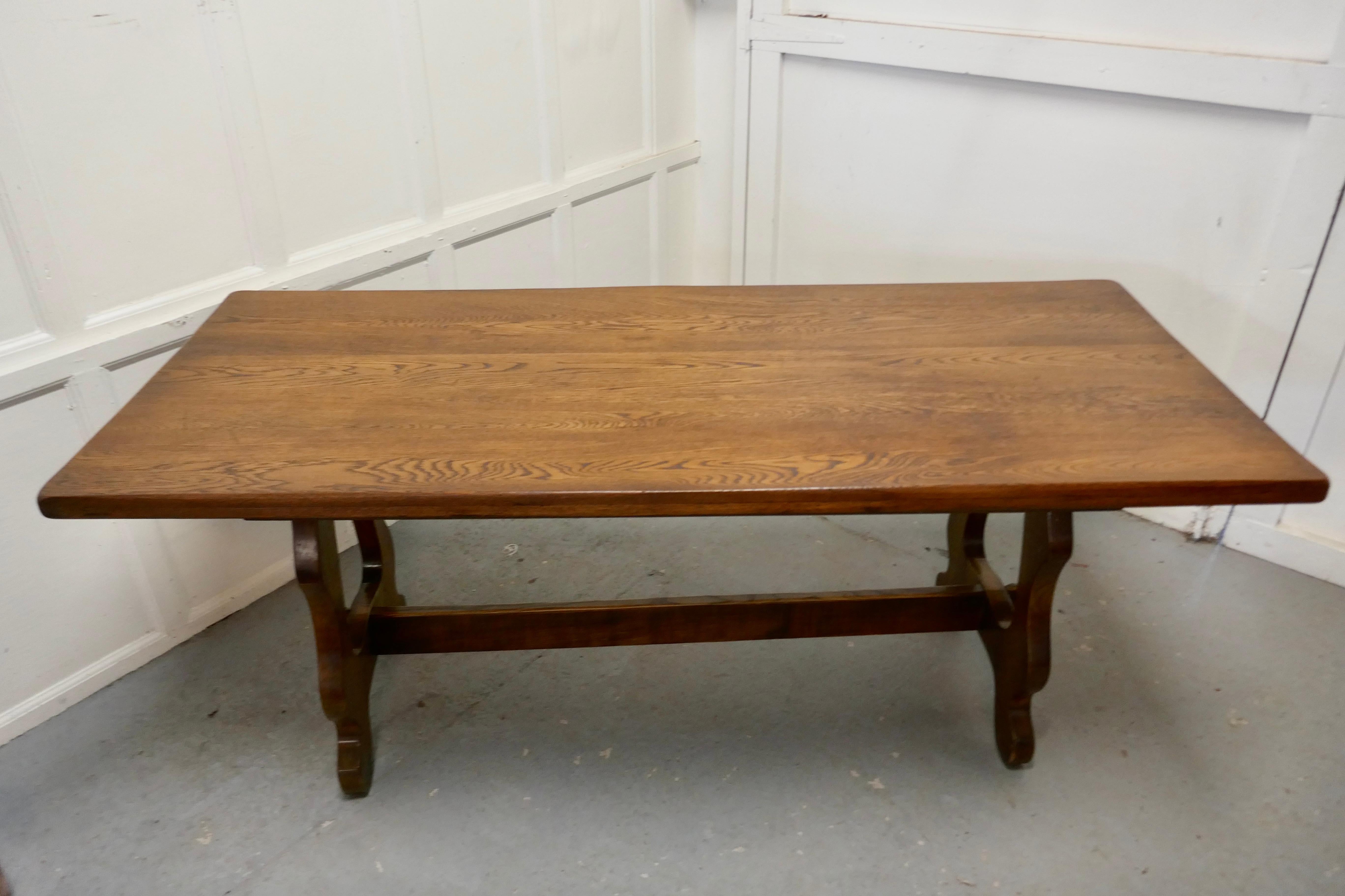 Arts and Crafts Arts & Crafts Oak Refectory Table 