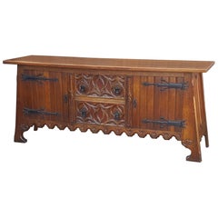 Arts and Crafts Oak Server Sideboard