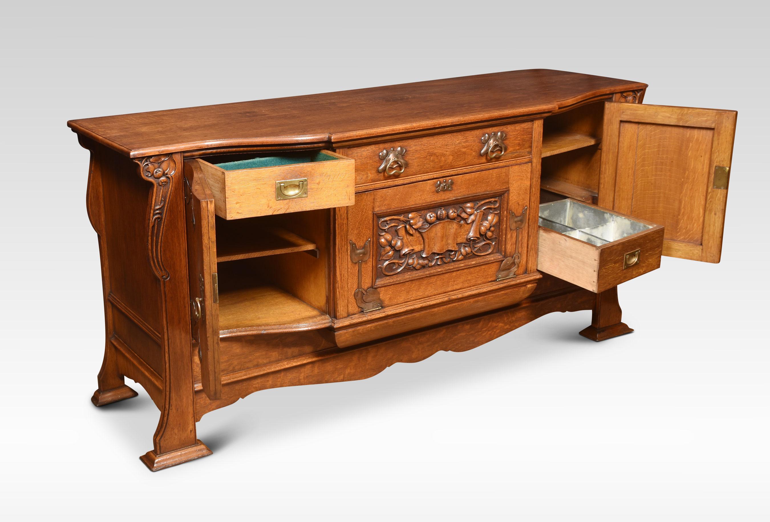 19th Century Arts and Crafts Oak Sideboard For Sale