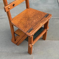 Arts and Crafts Oak Step Chair, Britain, late-19th century