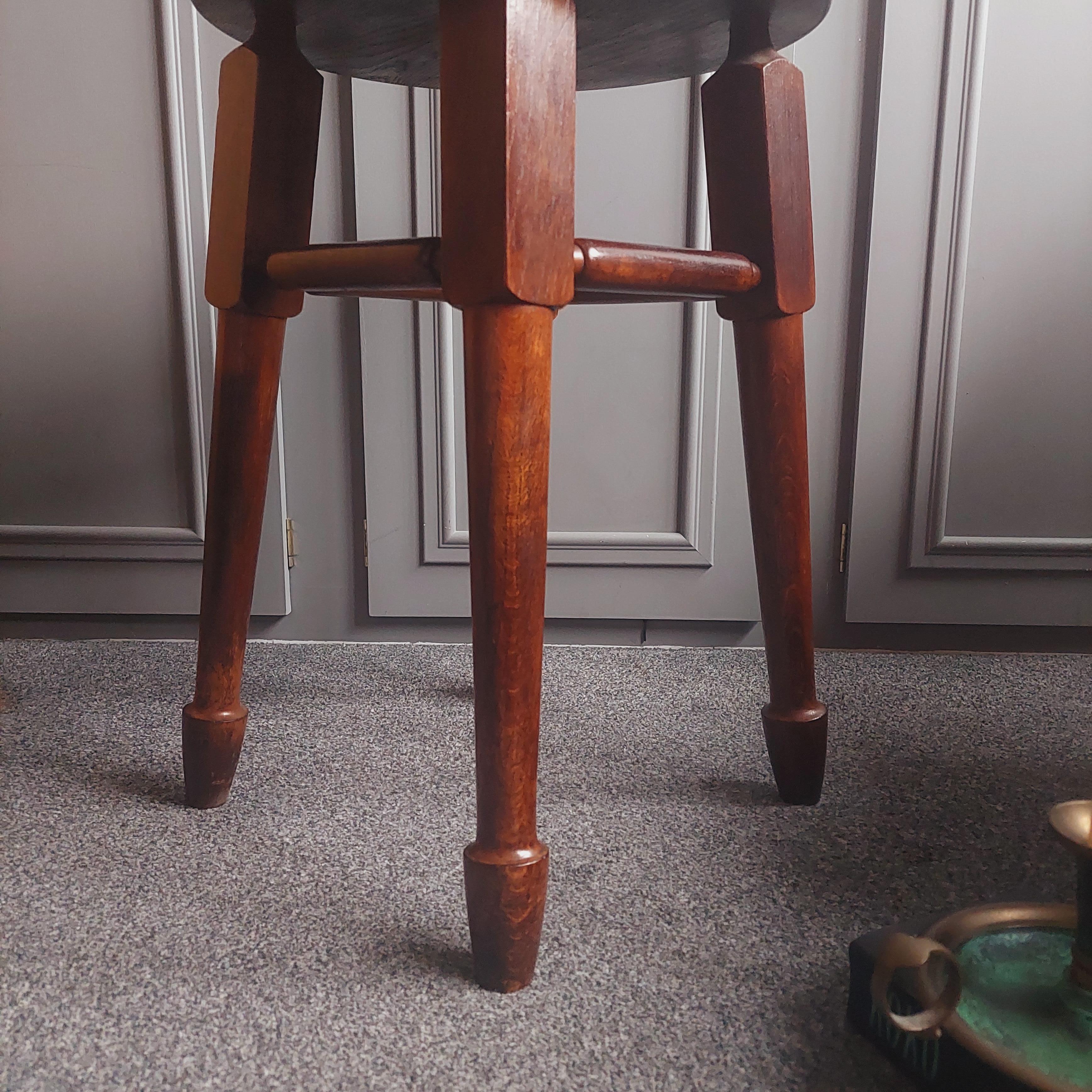 Arts and Crafts Oak Stool Side table by Gaskell & Chambers, 30s For Sale 7