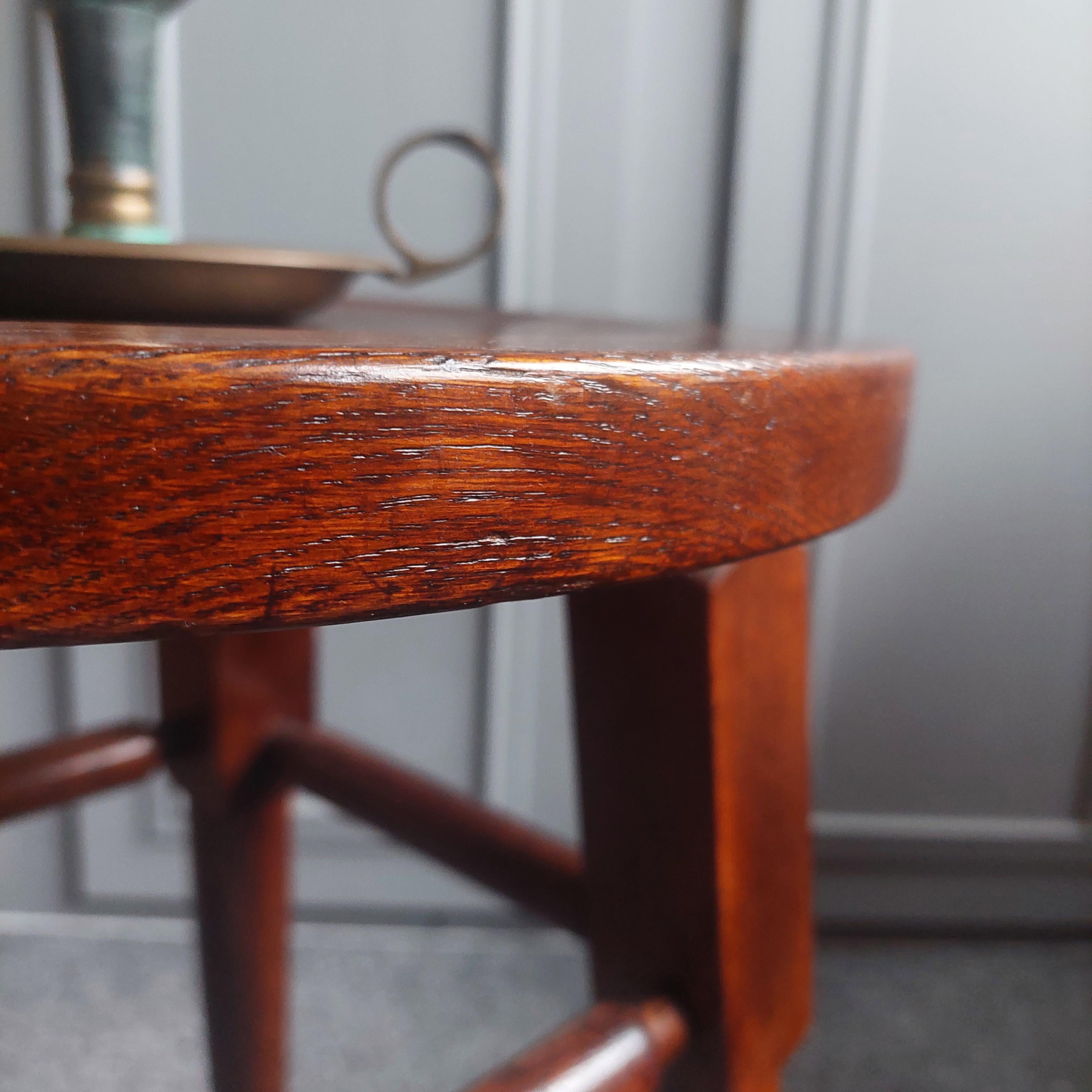 20th Century Arts and Crafts Oak Stool Side table by Gaskell & Chambers, 30s For Sale
