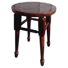 Antique Arts and Crafts Oak Stool Side table by Gaskell & Chambers, 30s