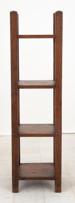 Arts and Crafts Oak Wood Three-Tier Planter Stand
